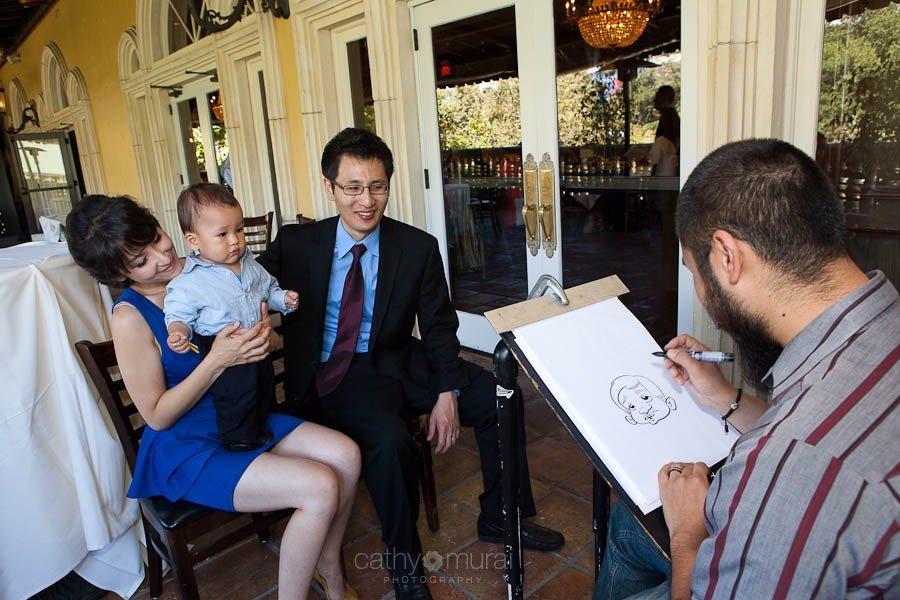 Caricaturist at First Birthday Party at Maggiano's Little Italy at The Grove