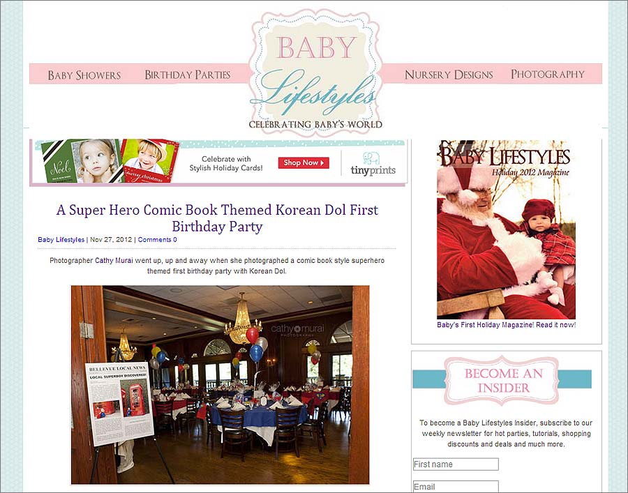 Superhero 1st Birthday party (dol) by los angeles Baby Photographer, Cathy Murai Photography_featured on BabyLifestyles