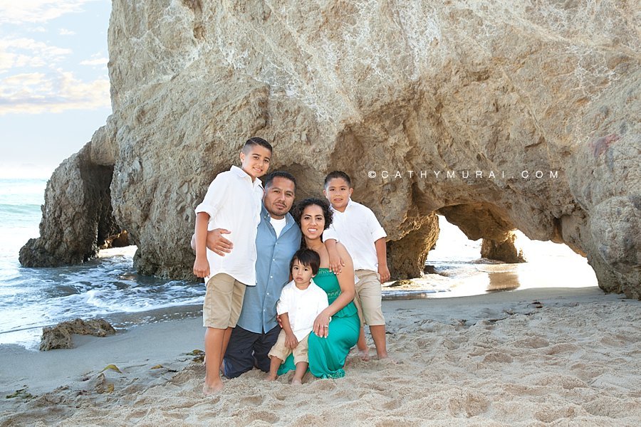 Family Beach Session at El Matador State Beach in Malibu