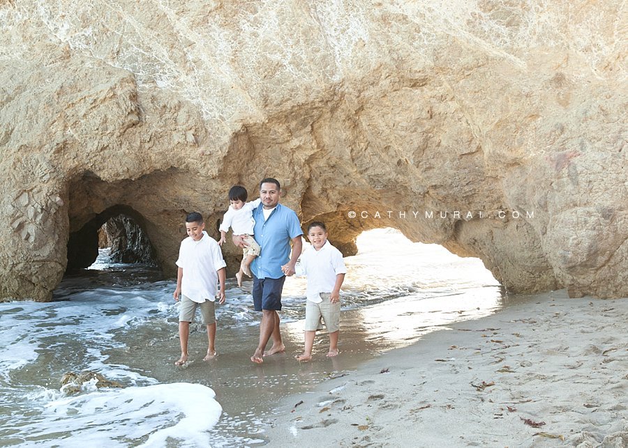 Family Beach Portrait Session at El Matador State Beach in Malibu