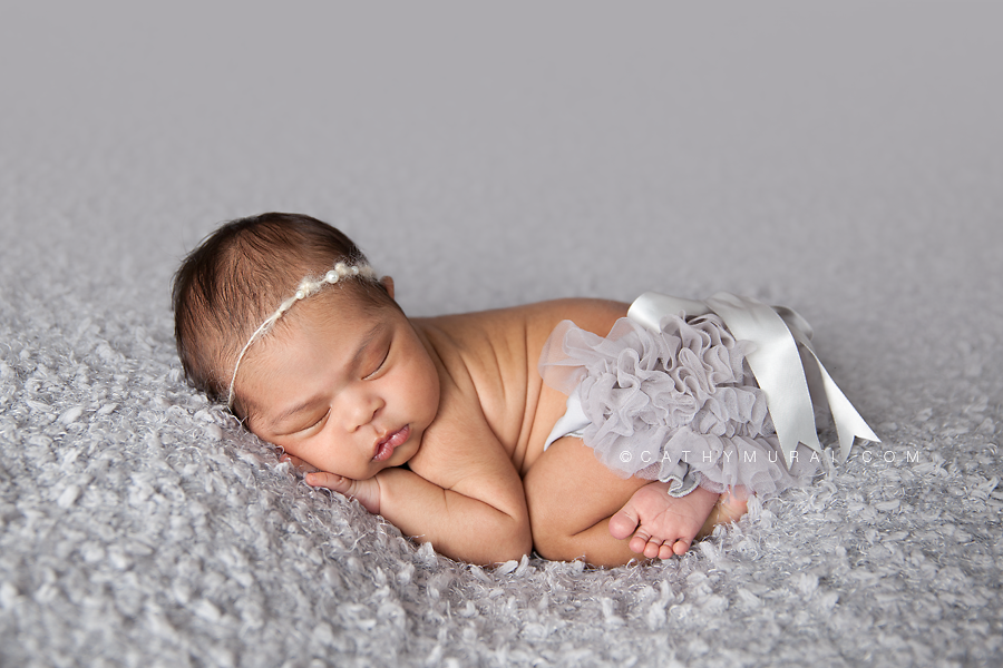 newborn portraits with grey background, Los Angeles Newborn Photographer, Cathy Murai Photography